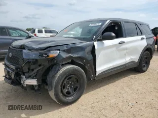 2021 Ford Police Interceptor Utility z VIN 1FM5K8ABXMGB99372, wystawiony jako Copart lot #53708475 z przebiegiem Nie podano mil oraz Szkody całkowita. Historia ofert i sprzedaży dostępna na DreamBid. Obrazek 1.