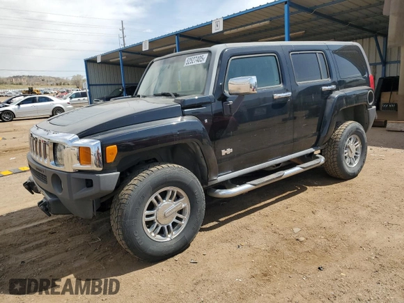 2007 Hummer H3 SUV with VIN 5GTDN13E078251900, listed as a Copart auction lot 52527405 with 172,203 mi miles and Clean Title. Bid and sale history available at carsss.com. Image 1.