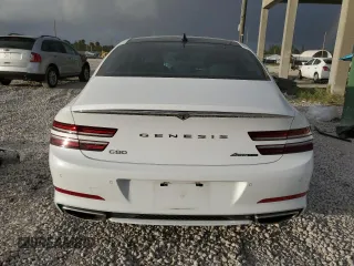2021 Genesis G80 3.5T Prestige with VIN KMTGC4SD2MU048659, listed as a Copart auction lot 79941104 with 0 mi miles and Non Repairable. Bid and sale history available at carsss.com. Image 6.