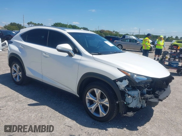2017 Lexus NX with VIN JTJYARBZ0H2054508, listed as a IAAI auction lot 42036923 with 84,098 mi miles. Bid and sale history available at carsss.com. Image 1.