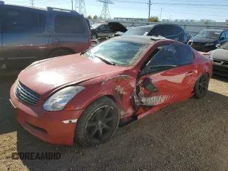 2005 Infiniti G35 Coupe with VIN JNKCV54E95M415074, listed as a Copart auction lot 76621814 with 307,474 mi miles and Salvage Title. Bid and sale history available at carsss.com. Image 1.