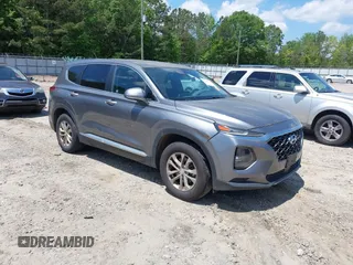 2019 Hyundai Santa Fe SE with VIN 5NMS23AD3KH083786, listed as a IAAI auction lot 42196828 with Not Provided miles. Bid and sale history available at carsss.com. Image 1.