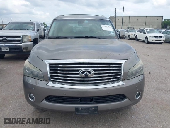 2014 Infiniti QX80 with VIN JN8AZ2NF5E9556556, listed as a IAAI auction lot 42455689 with 237,980 mi miles and . Bid and sale history available at DreamBid. Image 12.