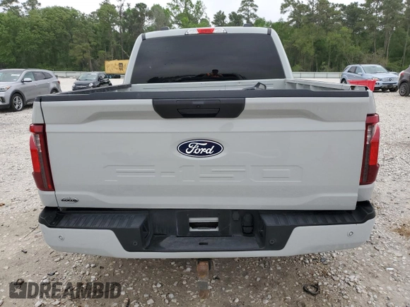 2024 Ford F-150 STX with VIN 1FTEW2LP6RKE60841, listed as a Copart auction lot 50637775 with 21,134 mi miles and Salvage Title. Bid and sale history available at carsss.com. Image 6.