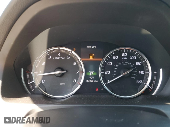 2017 Acura TLX Technology with VIN 19UUB1F57HA008009, listed as a Copart auction lot 52793435 with 113,358 mi miles and Salvage title. Bid and sale history available at DreamBid. Image 9.