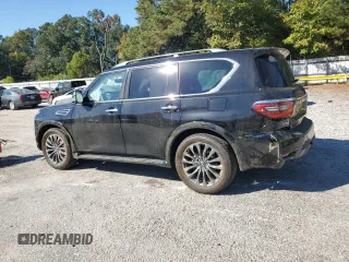 2023 Nissan Armada Platinum with VIN JN8AY2DA5P9403140, listed as a Copart auction lot 76986714 with 25,852 mi miles and Salvage Title. Bid and sale history available at carsss.com. Image 2.