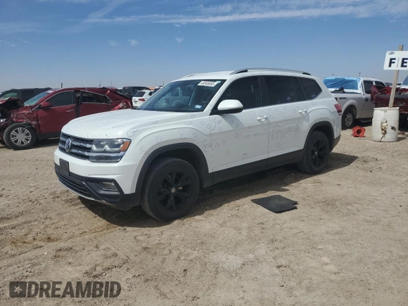 2018 Volkswagen Atlas SE with VIN 1V2CR2CAXJC562697, listed as a Copart auction lot 49345055 with 106,026 mi miles and Clean title. Bid and sale history available at DreamBid. Image 1.