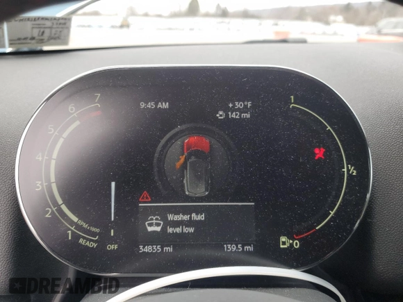 2021 MINI Countryman Cooper S with VIN WMZ83BR00M3M83132, listed as a Copart auction lot 44843135 with 34,835 mi miles and Salvage title. Bid and sale history available at DreamBid. Image 9.