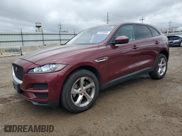 2017 Jaguar F-Pace 35t Premium with VIN SADCJ2BV0HA068470, listed as a Copart auction lot 79122384 with 43,017 mi miles and Salvage title. Bid and sale history available at DreamBid. Image 1.