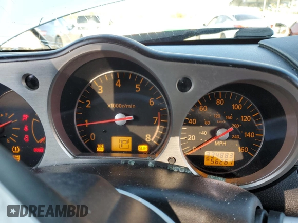 2006 Nissan 350Z Touring with VIN JN1AZ34D86M331888, listed as a Copart auction lot 88148055 with 334,883 mi miles and Salvage Title. Bid and sale history available at carsss.com. Image 9.