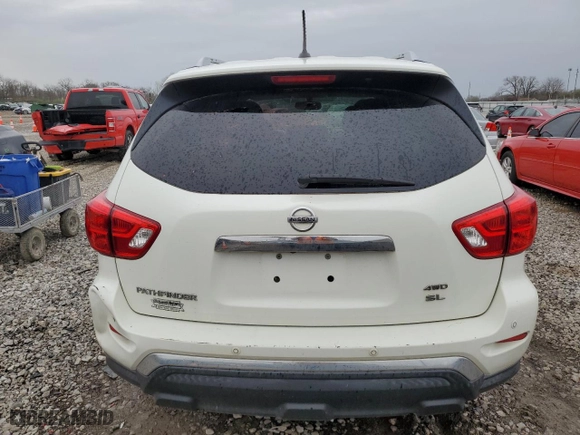 2017 Nissan Pathfinder S with VIN 5N1DR2MM1HC674583, listed as a Copart auction lot 51873795 with 128,539 mi miles and Clean Title. Bid and sale history available at carsss.com. Image 6.