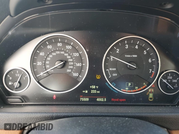 2015 BMW 4 Series 435i xDrive with VIN WBA4B3C51FGV48848, listed as a Copart auction lot 88529755 with 75,509 mi miles and Salvage Title. Bid and sale history available at DreamBid. Image 9.