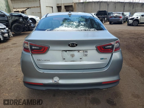 2015 Kia Optima Hybrid with VIN KNAGM4AD6F5083356, listed as a Copart auction lot 50904514 with 0 mi miles and Non Repairable. Bid and sale history available at carsss.com. Image 6.