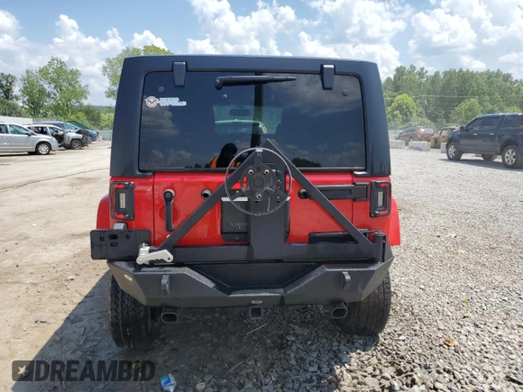 2018 Jeep Wrangler Unlimited Sahara with VIN 1C4BJWEG4JL802145, listed as a Copart auction lot 61931555 with 119,681 mi miles and Salvage title. Bid and sale history available at DreamBid. Image 6.