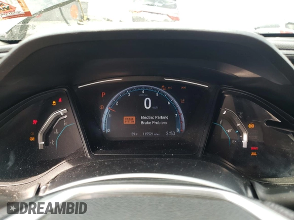 2019 Honda Civic Sedan LX with VIN 2HGFC2F63KH513428, listed as a Copart auction lot 49841885 with 115,521 mi miles and Salvage Title. Bid and sale history available at carsss.com. Image 9.
