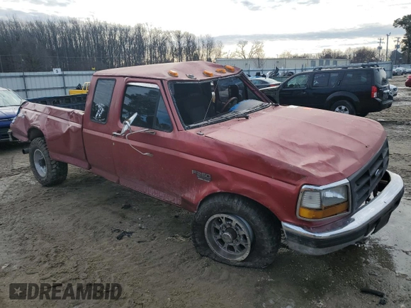 1996 Ford F-250 with VIN 1FTHX26F4TEB46656, listed as a Copart auction lot 87945225 with 0 mi miles and Salvage Title. Bid and sale history available at carsss.com. Image 4.