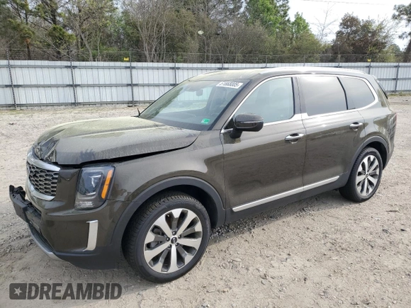 2021 Kia Telluride S with VIN 5XYP64HC1MG190099, listed as a Copart auction lot 51668005 with 60,978 mi miles and Salvage title. Bid and sale history available at DreamBid. Image 1.