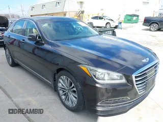 2015 Hyundai Genesis 3.8L with VIN KMHGN4JE3FU023383, listed as a IAAI auction lot 41865758 with 159,435 mi miles. Bid and sale history available at carsss.com. Image 1.