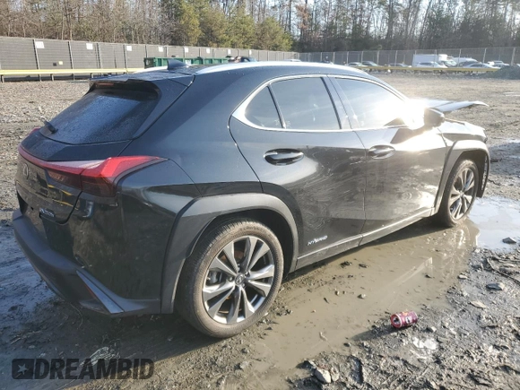 2021 Lexus UX with VIN JTHR9JBH3M2052396, listed as a Copart auction lot 85006594 with 45,883 mi miles and Salvage Title. Bid and sale history available at carsss.com. Image 3.