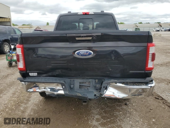2021 Ford F-150 XL with VIN 1FTFW1E56MFA78191, listed as a Copart auction lot 57582025 with 92,347 mi miles and Salvage title. Bid and sale history available at DreamBid. Image 6.