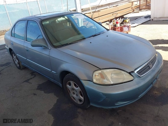 1999 Honda Civic EX with VIN 2HGEJ8640XH505636, listed as a IAAI auction lot 41629850 with 369,637 mi miles. Bid and sale history available at carsss.com. Image 1.