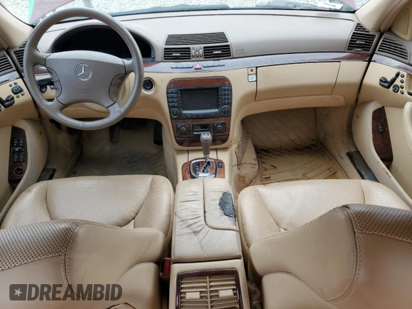 2004 Mercedes-Benz S 500 with VIN WDBNG84J94A421961, listed as a Copart auction lot 53140555 with Not Provided miles and Salvage Title. Bid and sale history available at DreamBid. Image 8.