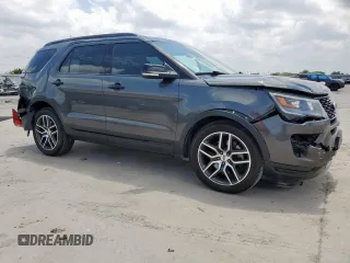 2018 Ford Explorer Sport with VIN 1FM5K8GT7JGB54689, listed as a Copart auction lot 59528925 with 53,018 mi miles and Salvage title. Bid and sale history available at DreamBid. Image 4.