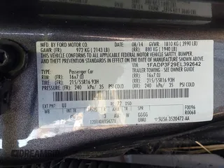 2014 Ford Focus SE with VIN 1FADP3F29EL392642, listed as a IAAI auction lot 41496380 with 101,606 mi miles and . Bid and sale history available at carsss.com. Image 9.