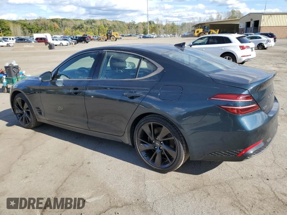 2023 Genesis G70 2.0T with VIN KMTG34TA5PU112928, listed as a Copart auction lot 74965654 with 17,963 mi miles and Salvage Title. Bid and sale history available at carsss.com. Image 2.