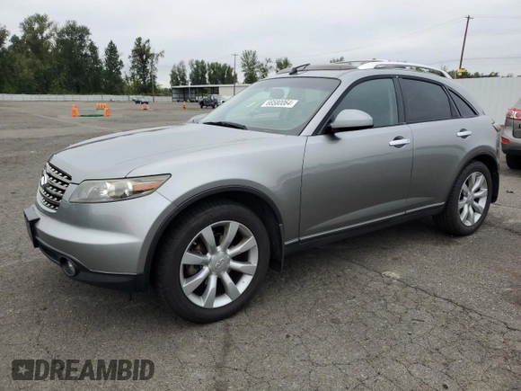 2005 Infiniti FX35 with VIN JNRAS08W15X220057, listed as a Copart auction lot 68580064 with 209,893 mi miles and Salvage Title. Bid and sale history available at carsss.com. Image 1.