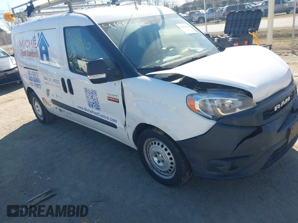 2019 Ram ProMaster City Cargo Tradesman with VIN ZFBHRFAB7K6N79180, listed as a IAAI auction lot 41661820 with 94,043 mi miles and . Bid and sale history available at DreamBid. Image 1.