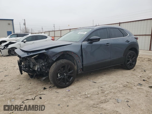 2023 Mazda CX-30 S Carbon Edition with VIN 3MVDMBCM0PM567055, listed as a Copart auction lot 45915265 with Not Provided miles and Salvage Title. Bid and sale history available at DreamBid. Image 1.