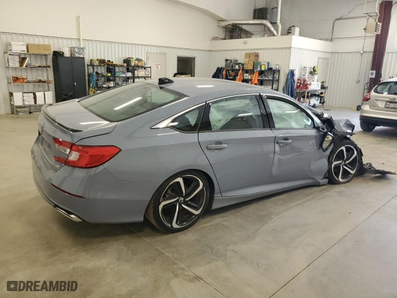 2022 Honda Accord Sedan Sport SE with VIN 1HGCV1F45NA082115, listed as a Copart auction lot 62451064 with 0 mi miles and Salvage Title. Bid and sale history available at carsss.com. Image 3.
