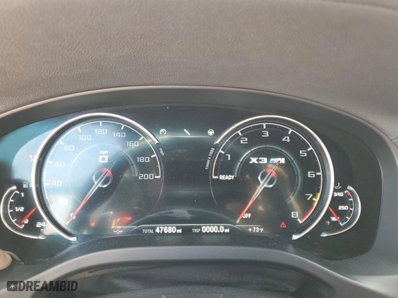 2020 BMW X3 M Competition with VIN 5YMTS0C0XLLA58035, listed as a Copart auction lot 42743124 with 47,680 mi miles. Bid and sale history available at carsss.com. Image 9.