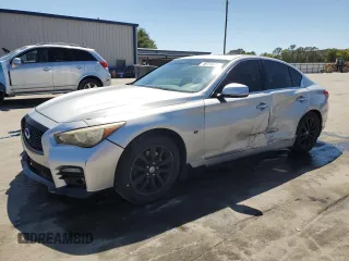 2014 Infiniti Q50 Sport with VIN JN1BV7AP5EM689471, listed as a Copart auction lot 49716815 with 110,461 mi miles and Salvage Title. Bid and sale history available at DreamBid. Image 1.