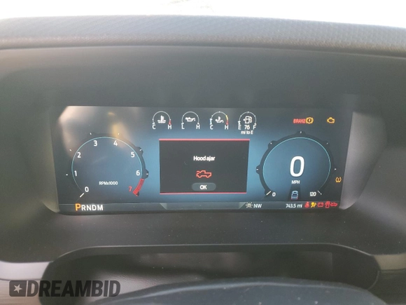 2024 Ford F-150 STX with VIN 1FTEW2KP9RKF20192, listed as a Copart auction lot 46710835 with 743 mi miles and Salvage Title. Bid and sale history available at carsss.com. Image 9.