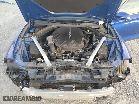 2023 Genesis G70 3.3T with VIN KMTG54TEXPU115465, listed as a Copart auction lot 81239184 with 16,059 mi miles and Salvage Title. Bid and sale history available at DreamBid. Image 12.