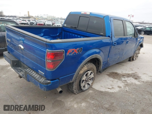 2013 Ford F-150 XL with VIN 1FTFW1EF6DKD21272, listed as a IAAI auction lot 41509919 with 95,442 mi miles. Bid and sale history available at carsss.com. Image 4.