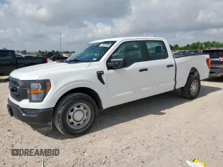 2023 Ford F-150 XL with VIN 1FTEW1C53PKF60529, listed as a Copart auction lot 59362385 with 22,576 mi miles and Salvage title. Bid and sale history available at DreamBid. Image 1.