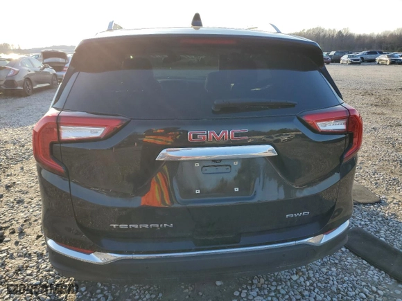 2024 GMC Terrain SLT with VIN 3GKALVEG8RL255840, listed as a Copart auction lot 45296615 with 10,591 mi miles and Salvage Title. Bid and sale history available at carsss.com. Image 6.