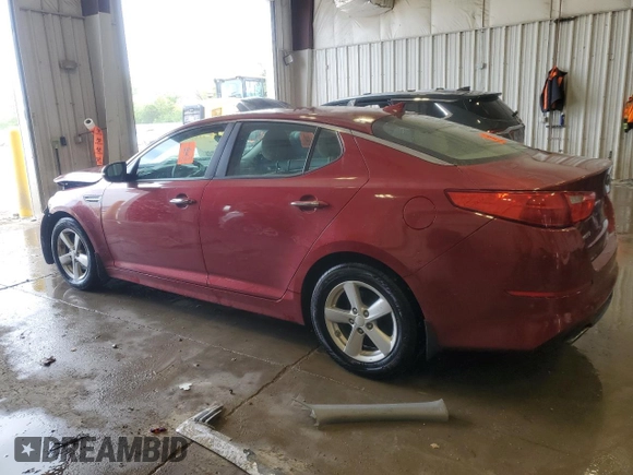 2015 Kia Optima LX with VIN 5XXGM4A72FG515417, listed as a Copart auction lot 59736425 with 96,281 mi miles and Non repairable. Bid and sale history available at DreamBid. Image 2.