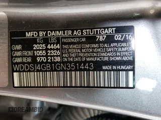 2016 Mercedes-Benz CLA with VIN WDDSJ4GB1GN351443, listed as a Copart auction lot 53580613 with 70,203 mi miles. Bid and sale history available at carsss.com. Image 12.
