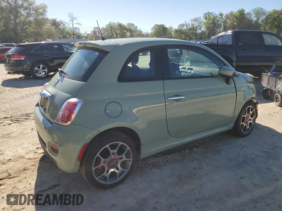2015 FIAT 500 Sport with VIN 3C3CFFBR1FT707439, listed as a Copart auction lot 49444145 with 65,842 mi miles and Salvage Title. Bid and sale history available at carsss.com. Image 3.