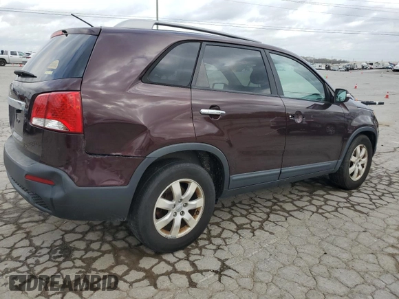2012 Kia Sorento LX with VIN 5XYKT4A25CG242708, listed as a Copart auction lot 51382155 with 156,175 mi miles and Salvage Title. Bid and sale history available at carsss.com. Image 3.