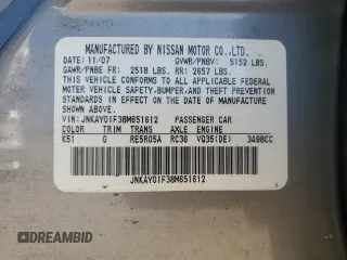 2008 Infiniti M with VIN JNKAY01F38M651612, listed as a Copart auction lot 74362064 with Not Provided miles and Salvage Title. Bid and sale history available at DreamBid. Image 14.