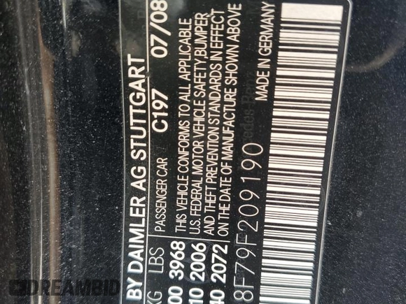 2009 Mercedes-Benz SLK 350 z VIN WDBWK58F79F209190, wystawiony jako Copart lot #49473845 z przebiegiem 39 487 mil mil oraz Szkoda całkowita • Salvage title. Historia ofert i sprzedaży dostępna na DreamBid. Obrazek 14.