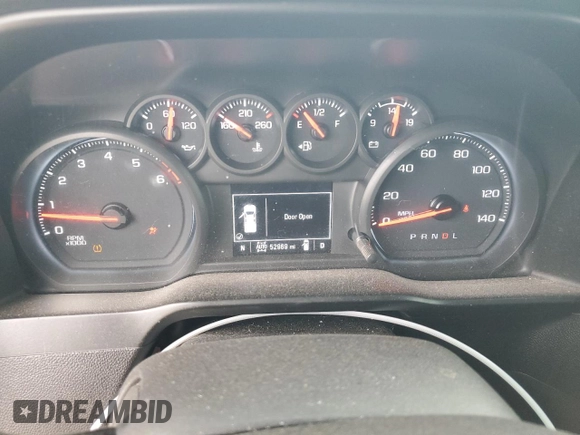 2021 Chevrolet Silverado 1500 Custom with VIN 3GCPYBEHXMG161443, listed as a Copart auction lot 74693364 with 52,969 mi miles and Salvage Title. Bid and sale history available at DreamBid. Image 9.