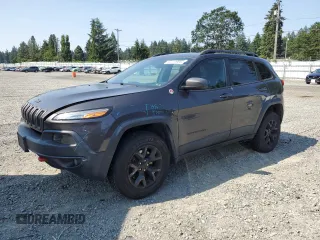 2016 Jeep Cherokee Trailhawk with VIN 1C4PJMBS3GW142982, listed as a Copart auction lot 62111985 with 126,318 mi miles and Salvage title. Bid and sale history available at DreamBid. Image 1.