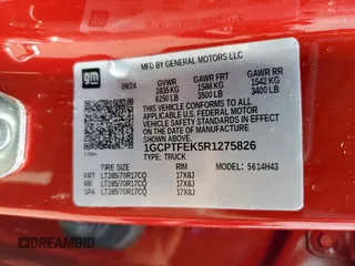 2024 Chevrolet Colorado 4WD ZR2 z VIN 1GCPTFEK5R1275826, wystawiony jako Copart lot #58793545 z przebiegiem 6 359 mil mil oraz Szkoda całkowita • Salvage title. Historia ofert i sprzedaży dostępna na DreamBid. Obrazek 12.