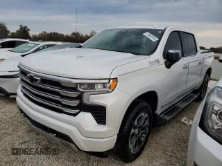 2024 Chevrolet Silverado 1500 High Country with VIN 1GCUDJEL2RZ163370, listed as a Copart auction lot 77587014 with Not Provided miles and Salvage Title. Bid and sale history available at DreamBid. Image 1.